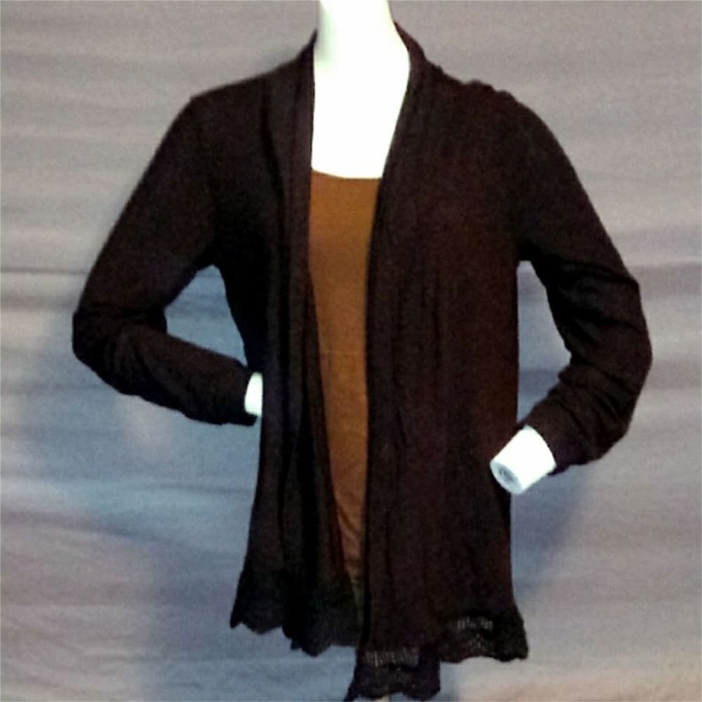 Black Lace Hem MYOBE Cardigan